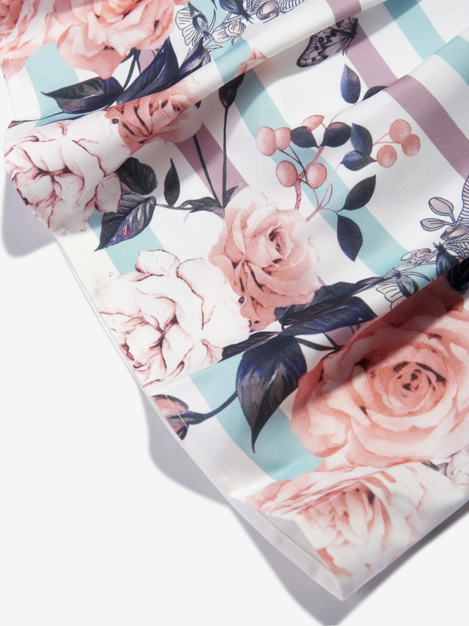 Girls Floral Printed A Line Dress In White 6 Girls Floral Printed A Line Dress In White - Image 4