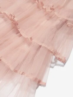 Girls Sleeveless Tiered Dress In Pink 11 Girls Sleeveless Tiered Dress In Pink -Monna Clothing Shop IAME D96239 4