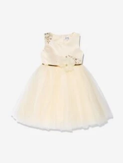 Girls Tulle Dress In Cream