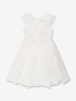 Girls A Line Dress In White