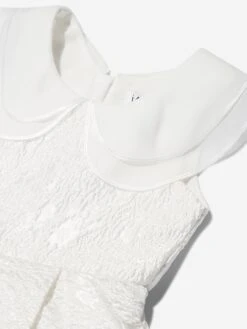 Girls A Line Dress In White -Monna Clothing Shop IAME D96251 3