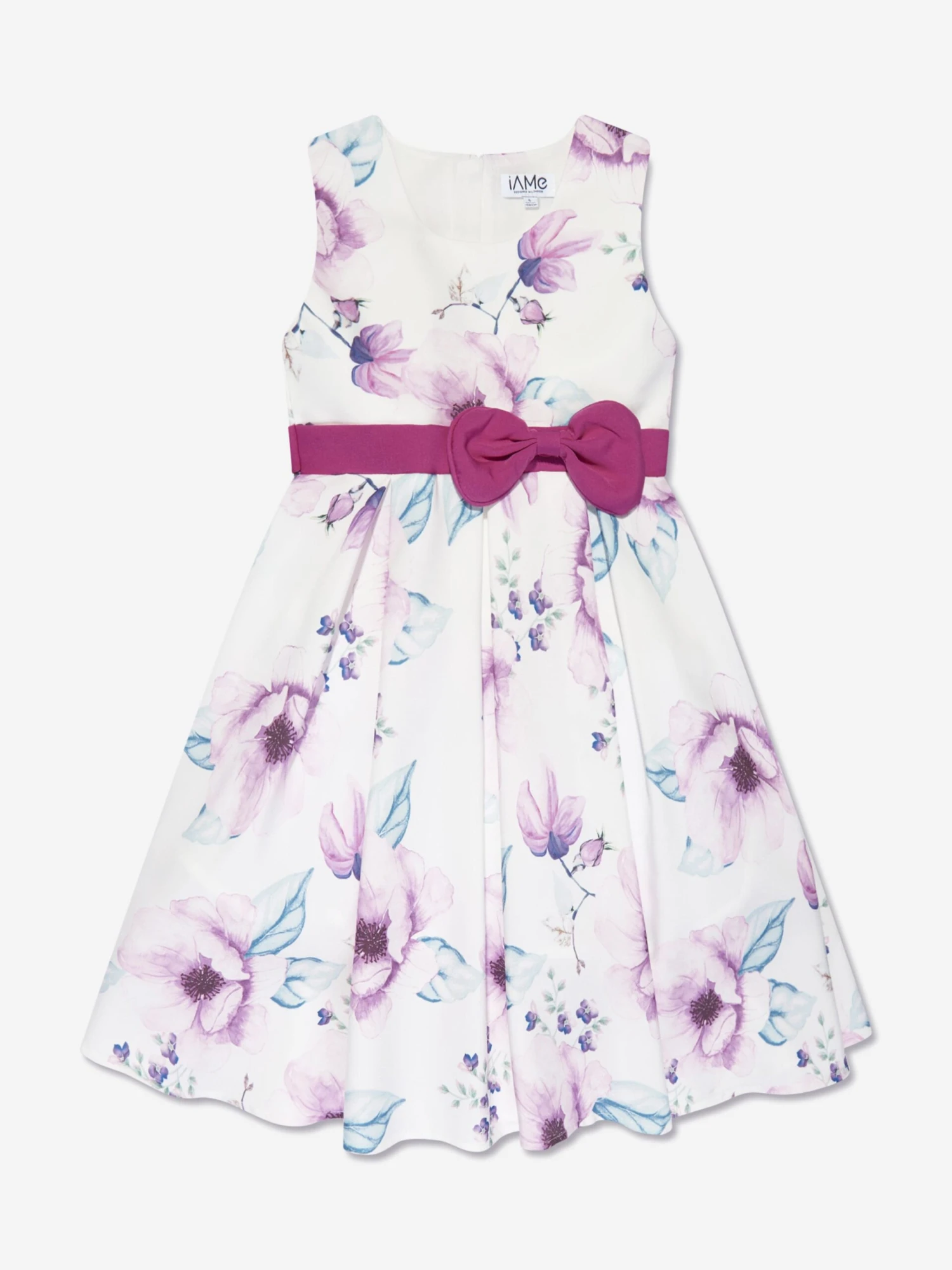 Girls Floral Printed A Line Dress In Pink 3 Girls Floral Printed A Line Dress In Pink
