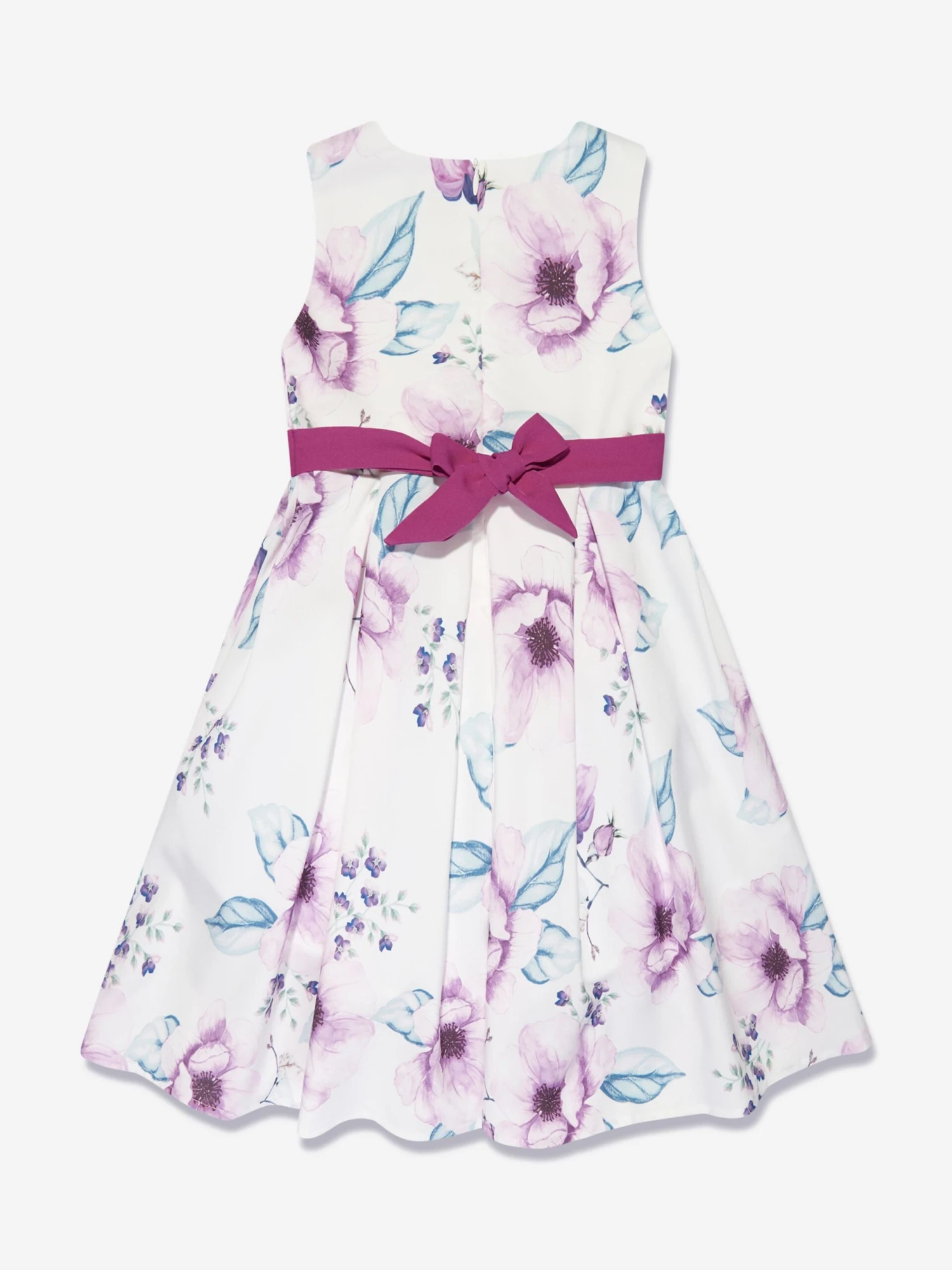 Girls Floral Printed A Line Dress In Pink 4 Girls Floral Printed A Line Dress In Pink - Image 2