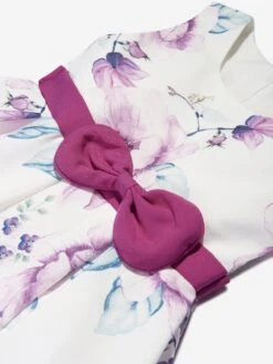 Girls Floral Printed A Line Dress In Pink 8 Girls Floral Printed A Line Dress In Pink -Monna Clothing Shop IAME D96252 3