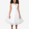 Girls Tulle Dress In White -Monna Clothing Shop IAMS3006 IMG1