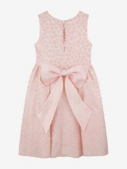 Girls Hearts Embossed Dress In Pink -Monna Clothing Shop IAMS4002 PINK 2