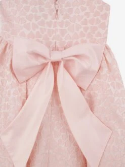 Girls Hearts Embossed Dress In Pink -Monna Clothing Shop IAMS4002 PINK 4