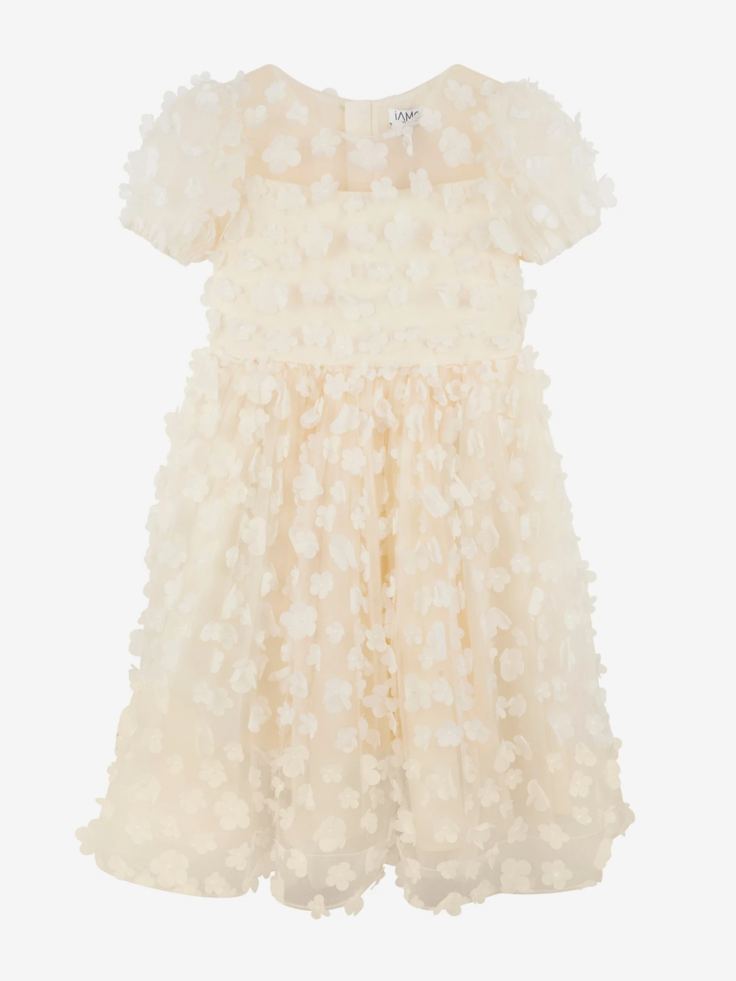 Girls Petals Dress In Yellow 3 Girls Petals Dress In Yellow