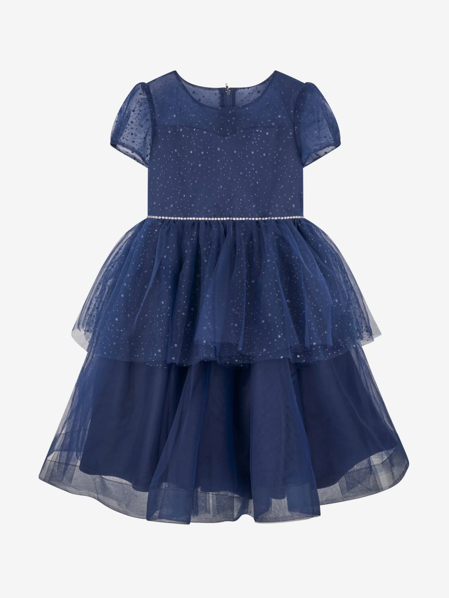 Girls Sparkle Occasion Dress In Navy 3 Girls Sparkle Occasion Dress In Navy