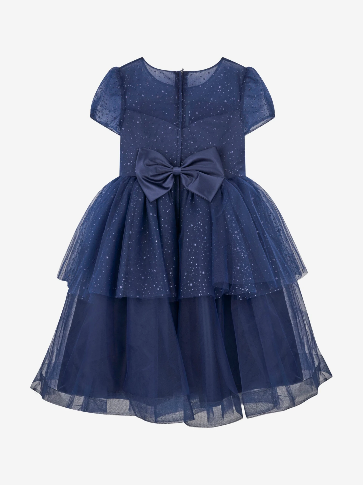 Girls Sparkle Occasion Dress In Navy 6 Girls Sparkle Occasion Dress In Navy - Image 4
