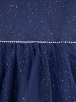 Girls Sparkle Occasion Dress In Navy 13 Girls Sparkle Occasion Dress In Navy -Monna Clothing Shop IAMS4008 NAVY 4