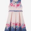 Girls Flower Print Dress In Pink 1 Girls Flower Print Dress In Pink -Monna Clothing Shop IAMS4012 PINKNAVY 1