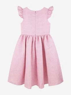 Girls All Over Print Dress In Pink -Monna Clothing Shop IAMS4014 PINK 2