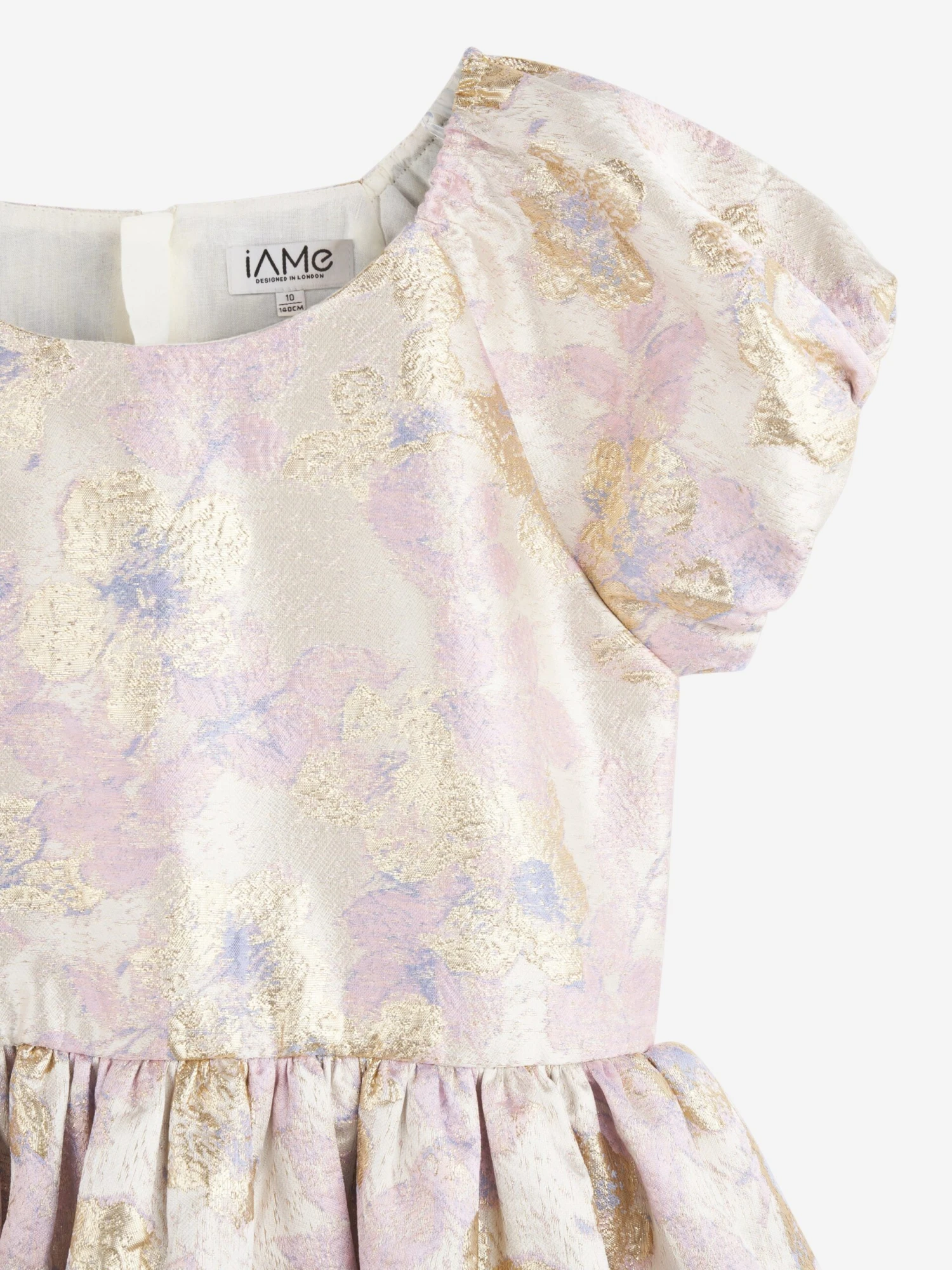 Girls All Over Print Dress In Beige 5 Girls All Over Print Dress In Beige - Image 3