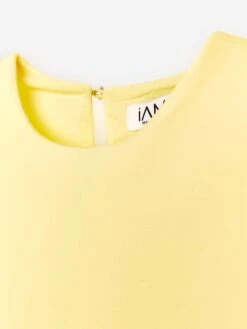 Girls Floral Print T-Shirt Dress In Yellow -Monna Clothing Shop IAMS4017 MULTI 5