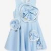 Girls Jacqueline Flower Dress In Blue 1 Girls Jacqueline Flower Dress In Blue -Monna Clothing Shop JESA4003 BLUE 1