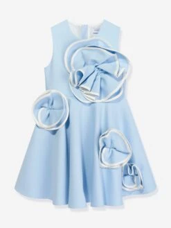 Girls Jacqueline Flower Dress In Blue