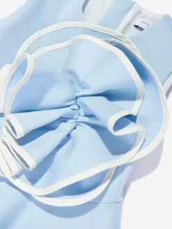 Girls Jacqueline Flower Dress In Blue -Monna Clothing Shop JESA4003 BLUE 3