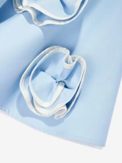 Girls Jacqueline Flower Dress In Blue -Monna Clothing Shop JESA4003 BLUE 4