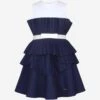 Girls Creation Dress In Navy -Monna Clothing Shop JESA4005 NAVY 1