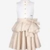 Girls Joyful Peplum Dress In Gold -Monna Clothing Shop JESA4006 GOLD 1