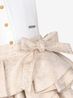 Girls Joyful Peplum Dress In Gold 9 Girls Joyful Peplum Dress In Gold -Monna Clothing Shop JESA4006 GOLD 4