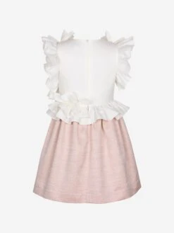 Girls Jabot Dress In Pink -Monna Clothing Shop JESA4012 PINK 2