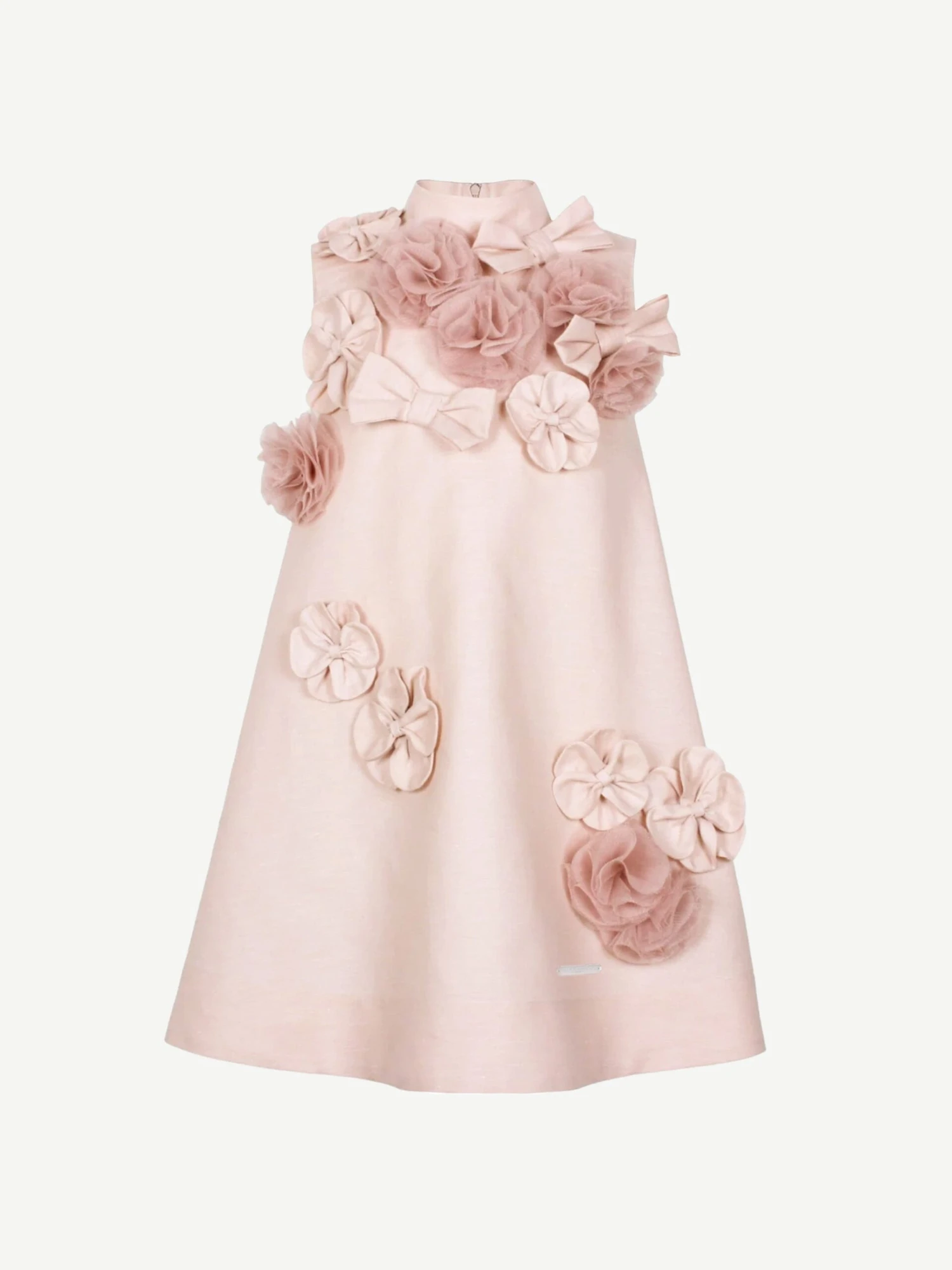Girls Flowers And Bows Dress In Pink 3 Girls Flowers And Bows Dress In Pink