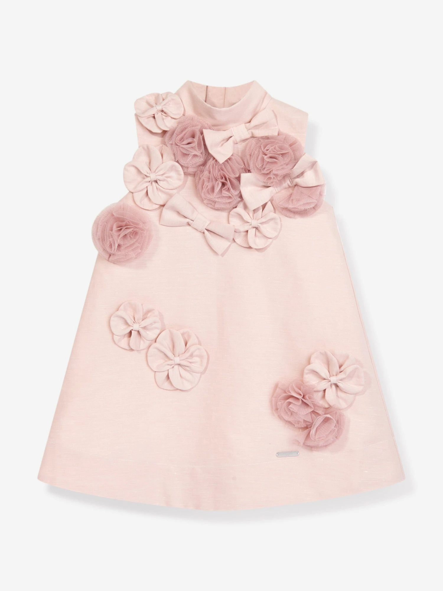 Girls Flowers And Bows Dress In Pink 7 Girls Flowers And Bows Dress In Pink - Image 5