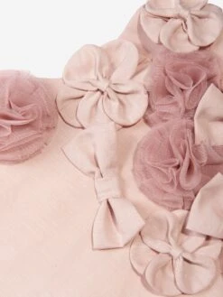 Girls Flowers And Bows Dress In Pink 9 Girls Flowers And Bows Dress In Pink -Monna Clothing Shop JESS4003 SOFT PINK 3