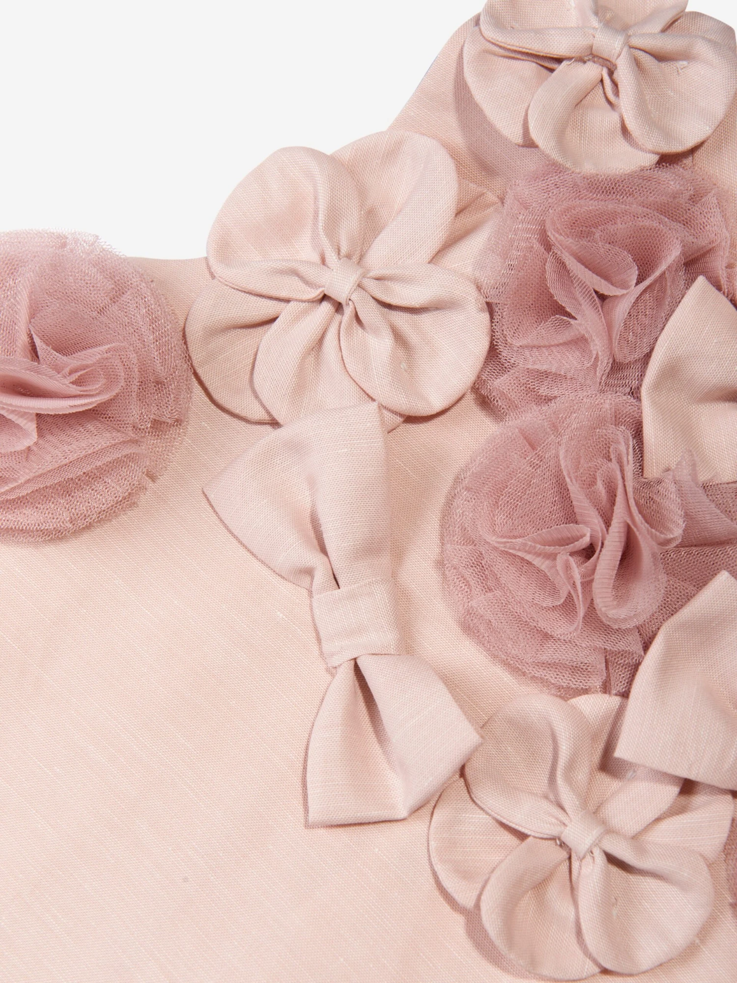 Girls Flowers And Bows Dress In Pink 5 Girls Flowers And Bows Dress In Pink - Image 3