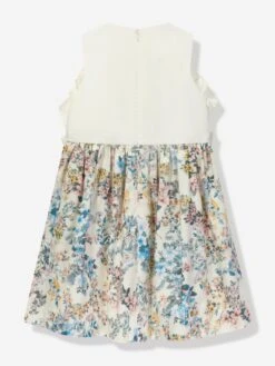 Girls Floral Sleeveless Dress In Multicolour -Monna Clothing Shop JESS4004 SPRING FLORAL JACQUARD 2