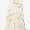 Girls Floral Shirt Dress In White