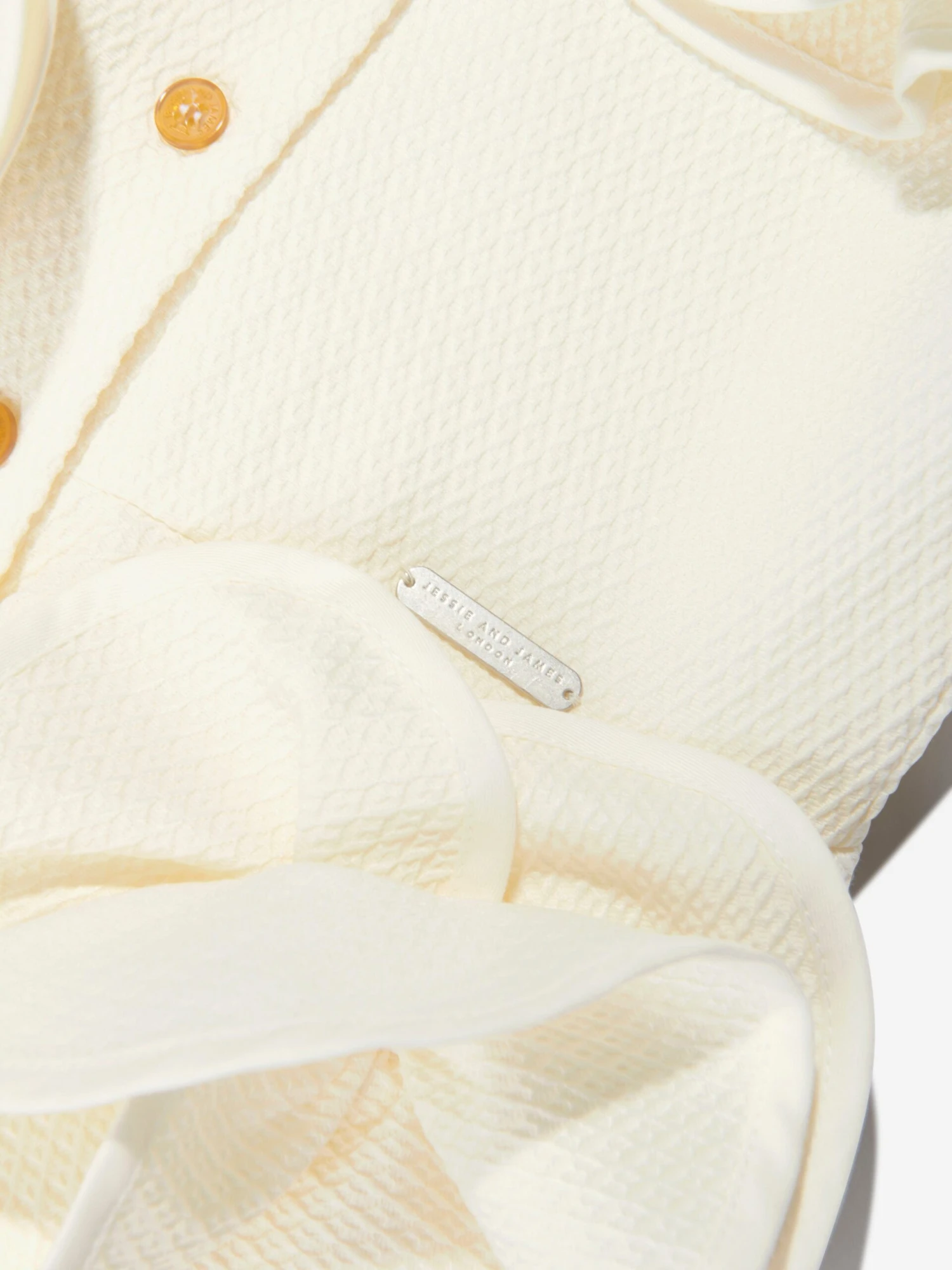 Girls Floral Shirt Dress In White 5 Girls Floral Shirt Dress In White - Image 3