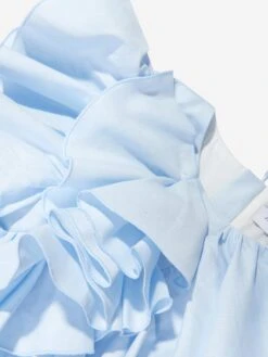 Girls Waterfall Dress In Blue -Monna Clothing Shop JESS4014 BLUE CLOUDS 4