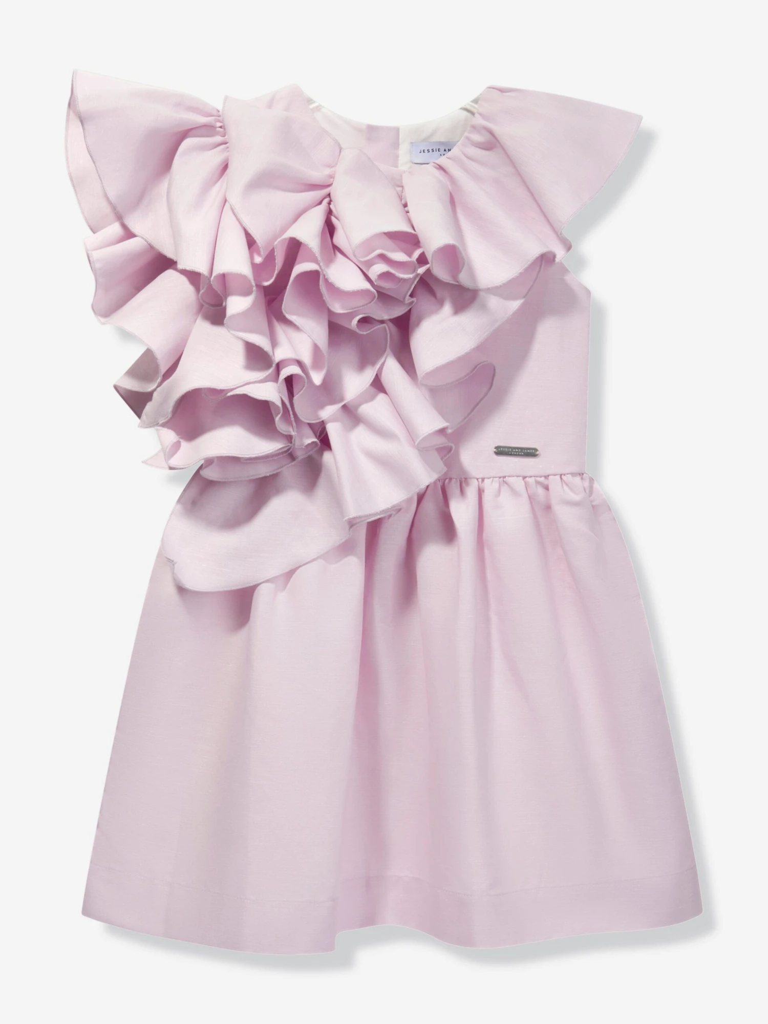 Girls Waterfall Dress In Purple 3 Girls Waterfall Dress In Purple