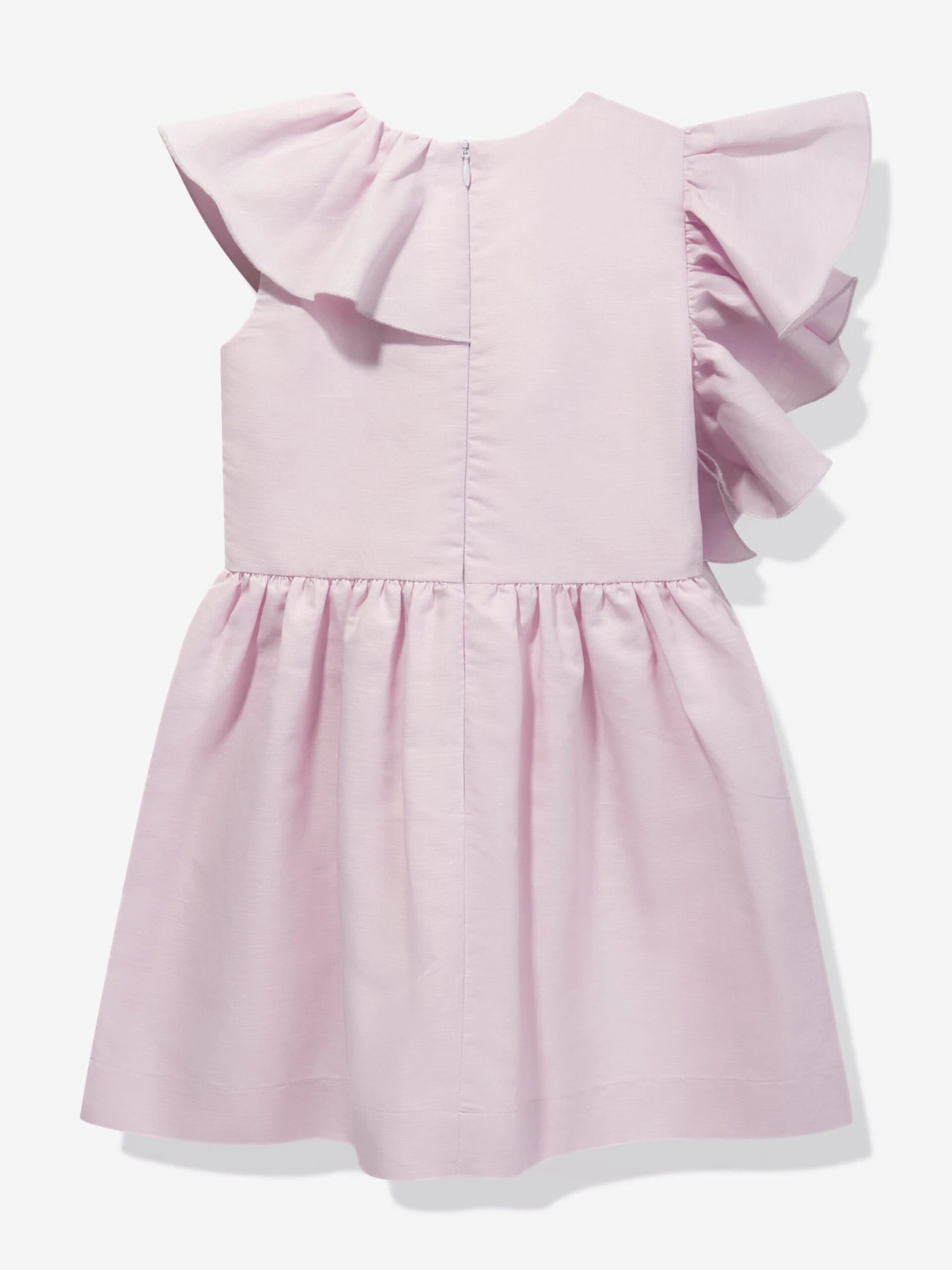 Girls Waterfall Dress In Purple 4 Girls Waterfall Dress In Purple - Image 2