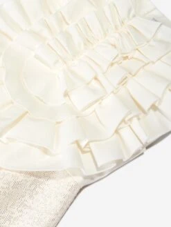 Girls Jacquard Sparkle Sleeveless Dress In White -Monna Clothing Shop JESS4016 SILVER SPARKLE JACQUARD 3