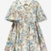 Girls Floral Jacquard Shirt Dress In Multicolour 1 Girls Floral Jacquard Shirt Dress In Multicolour -Monna Clothing Shop JESS4020 SPRING FLORAL JACQUARD 1