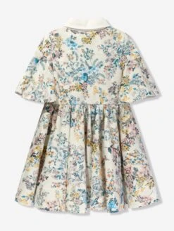 Girls Floral Jacquard Shirt Dress In Multicolour -Monna Clothing Shop JESS4020 SPRING FLORAL JACQUARD 2