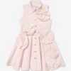 Girls Floral Shirt Dress In Pink 2 Girls Floral Shirt Dress In Pink -Monna Clothing Shop JESS4022 PINK 1