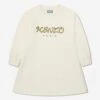 Kenzo Kids Girls Logo Sweater Dress In Beige 1 Kenzo Kids Girls Logo Sweater Dress In Beige -Monna Clothing Shop KENA3033 22C 1