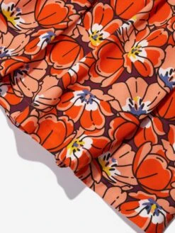 Kenzo Kids Girls Boke Flower Dress In Orange -Monna Clothing Shop KENA3036 40A 4