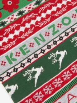 Kenzo Kids Girls Seasonal Knitted Dress In Red -Monna Clothing Shop KENA3134 968 3