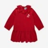 Kenzo Kids Girls Palatine Velvet Dress In Red -Monna Clothing Shop KENA3135 968 1