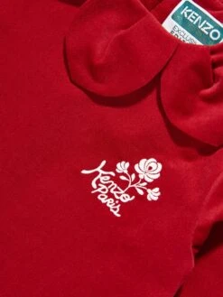 Kenzo Kids Girls Palatine Velvet Dress In Red -Monna Clothing Shop KENA3135 968 3