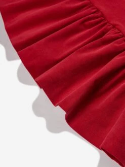 Kenzo Kids Girls Palatine Velvet Dress In Red -Monna Clothing Shop KENA3135 968 4