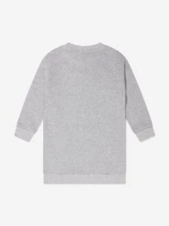 Kenzo Kids Girls Embroidered Sweater Dress In Grey 9 Kenzo Kids Girls Embroidered Sweater Dress In Grey -Monna Clothing Shop KENA3137 A41 2