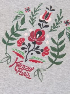 Kenzo Kids Girls Embroidered Sweater Dress In Grey 10 Kenzo Kids Girls Embroidered Sweater Dress In Grey -Monna Clothing Shop KENA3137 A41 3