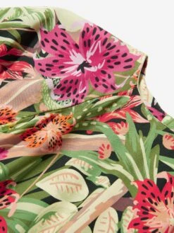 Kenzo Kids Girls Tropical Print Dress In Green -Monna Clothing Shop KENS3082 675 4